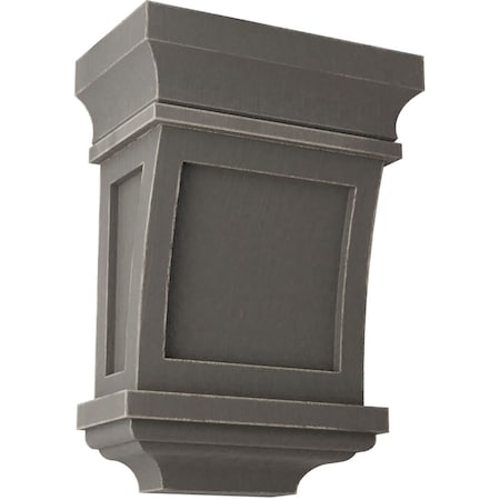 Ekena Millwork 5"W x 3"D x 7"H Santa Fe Wood Vintage Decor Corbel, Reclaimed Grey CORWD05X03X07SFGY